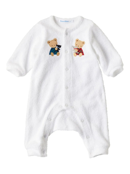  Familiar Textured Romper - White 