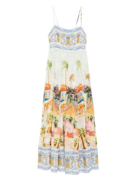  Farm Rio Aracati Maxi Dress - Blue 