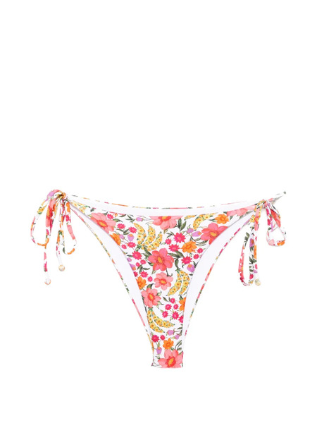  Farm Rio Banana Flowers Bikini Bottom - White 