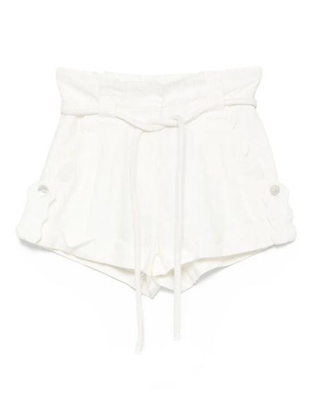  Farm Rio Belted Linen Shorts - White 