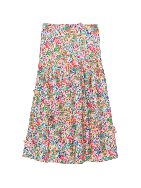 Farm Rio Butterfly-appliqué Maxi Skirt - Pink 