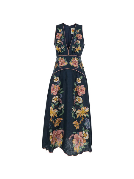  Farm Rio Floral Dress - Blue 