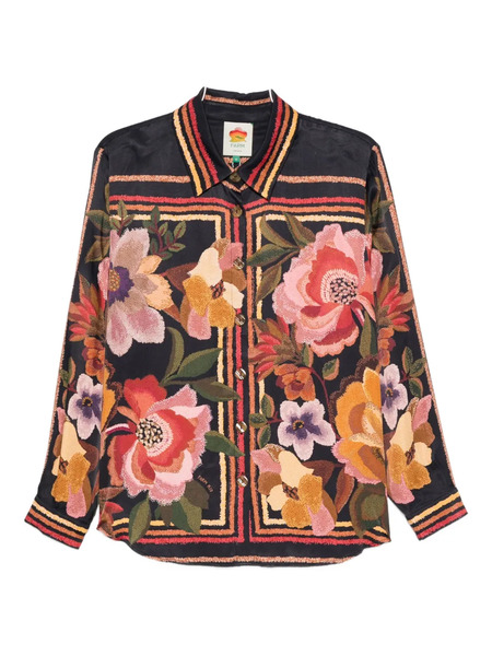  Farm Rio Floral-print Shirt - Black 