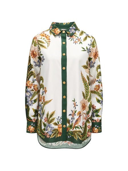 Farm Rio Floral Print Shirt - White 