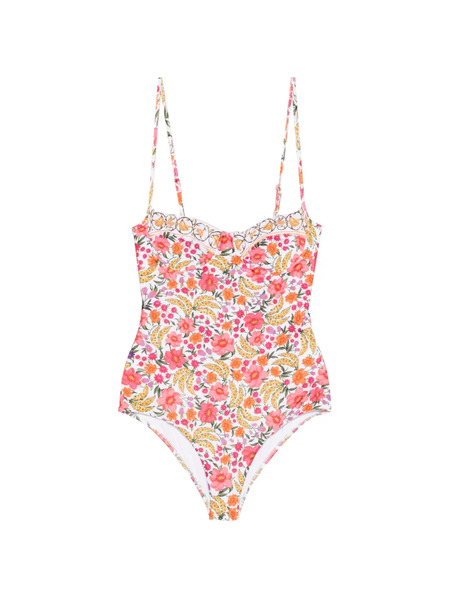  Farm Rio Floral-print Swimsuit - White 
