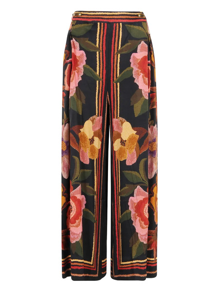  Farm Rio Floral-print Trousers - Black 