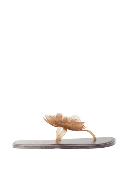  Farm Rio Flower Flat Sandals - Neutrals 