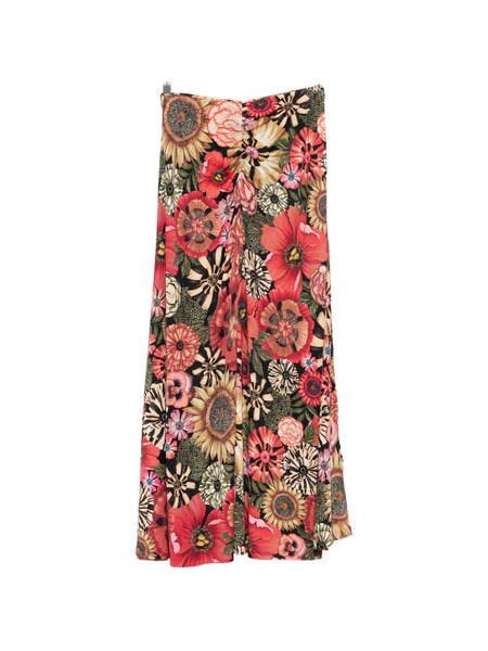  Farm Rio Flowershop Maxi Skirt - Red 