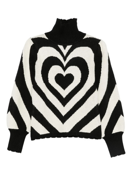  Farm Rio Heart Sweater - Black 