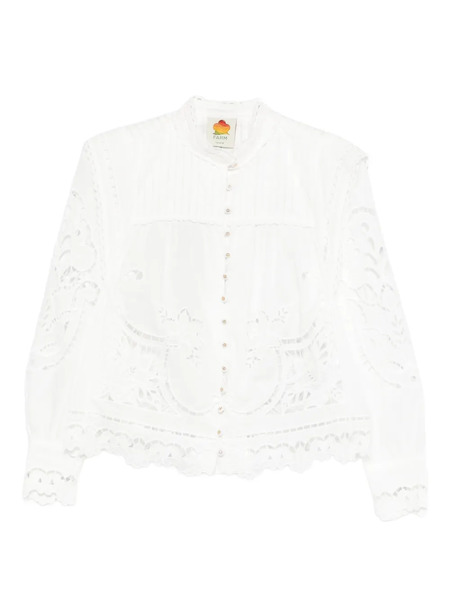  Farm Rio Lace Embroidered Top - White 