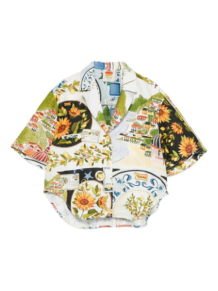  Farm Rio Latin Trip Scarves Shirt - White 