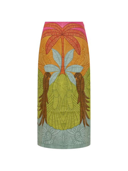  Farm Rio Printed Maxi Skirt - Green 