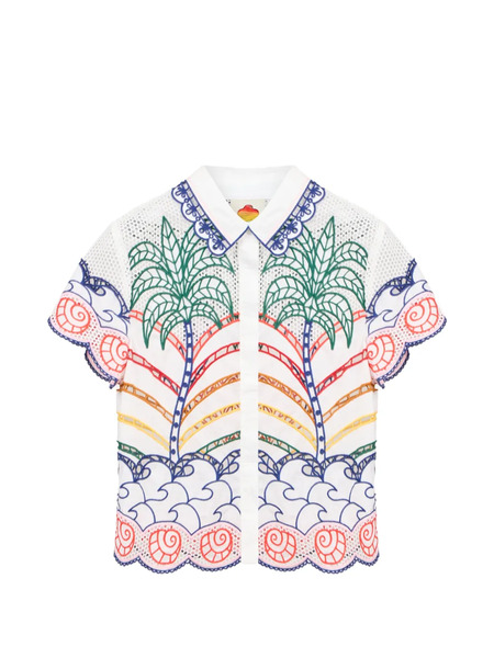  Farm Rio Richlieu Tropical-print Shirt - White 