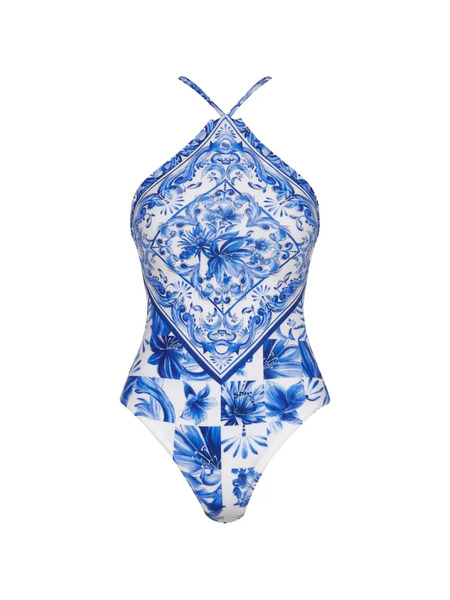  Farm Rio Ruffled Floral-print Swimsuit - White 