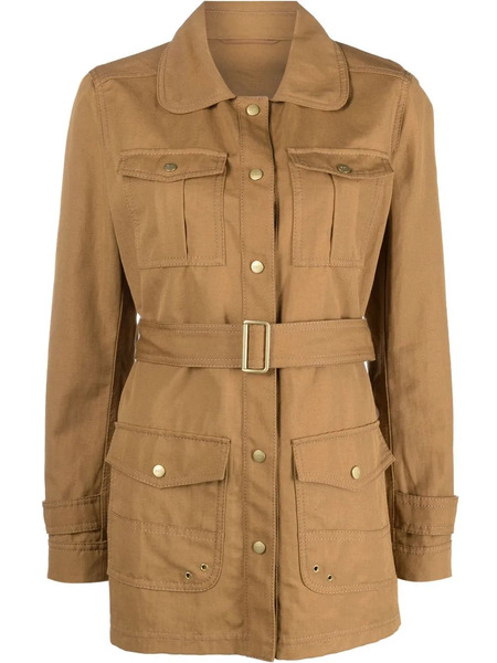  Fay Belted Fitted Jacket - Brown 