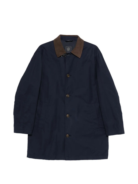  Fay Button Collar Coat - Blue 