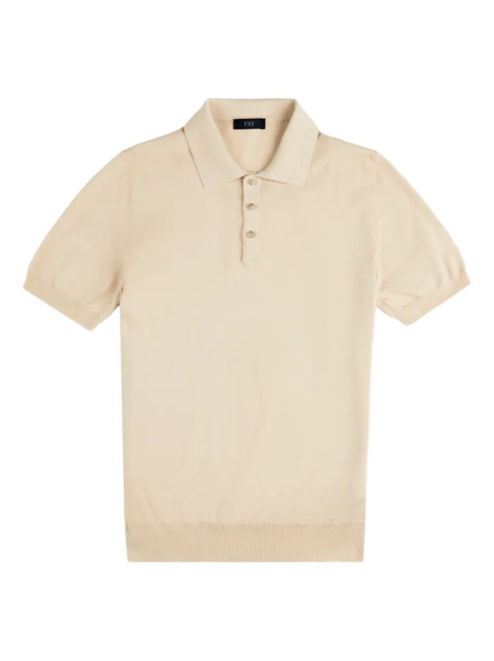  Fay Button Short-sleeves Polo Shirt - Neutrals 