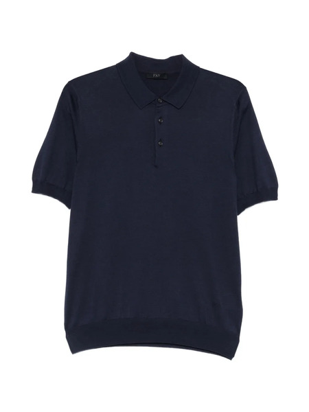  Fay Buttoned Polo Shirt - Blue 