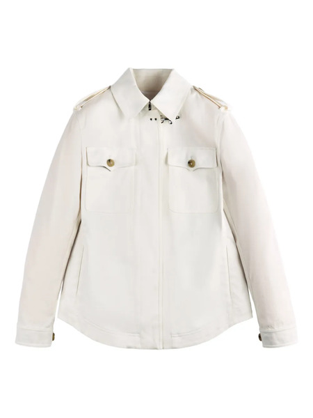  Fay Buttoned Shirt Jacket - White 