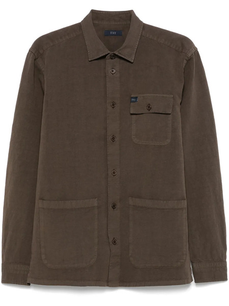  Fay Canvas Shirt - Brown 