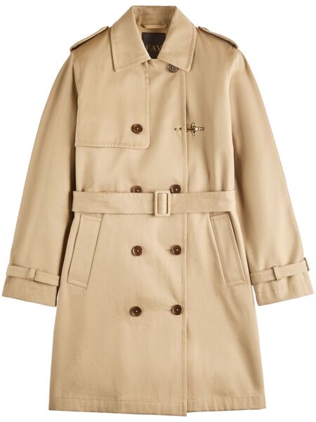  Fay Cotton Trench Coat - Neutrals 