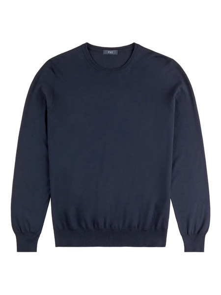  Fay Crew-neck Long-sleeves Sweater - Blue 