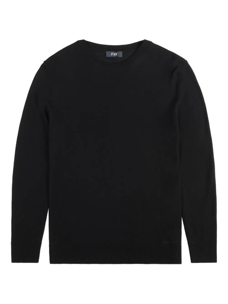  Fay Crew-neck Sweater - Black 