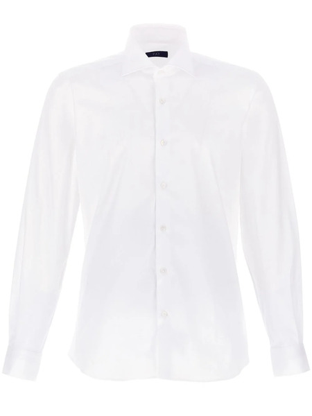  Fay Cutaway Collar Stretch-cotton Shirt - White 
