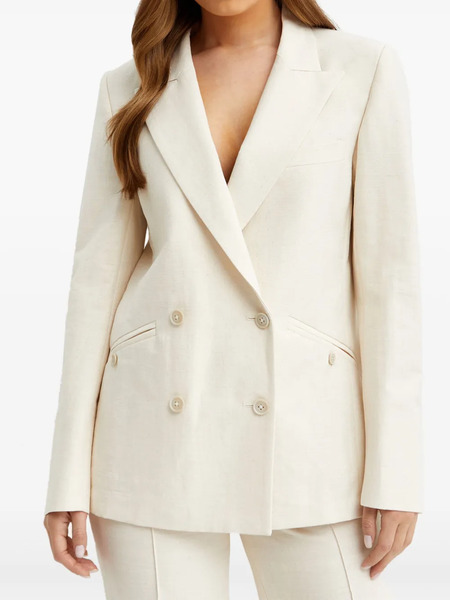  Fay Double-breasted Fay Jacket - White 