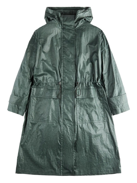  Fay Drawstring-waist Hooded Parka - Green 