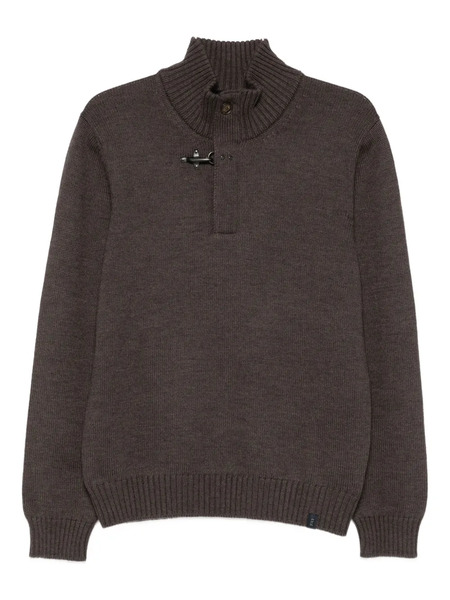  Fay Elbow-patch Sweater - Brown 
