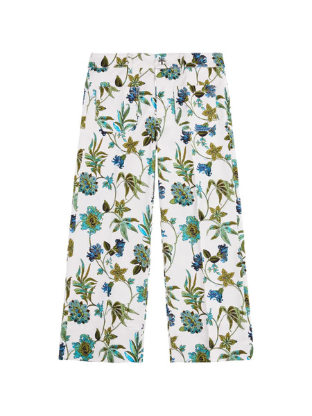  Fay Floral Pocket Trousers - White 