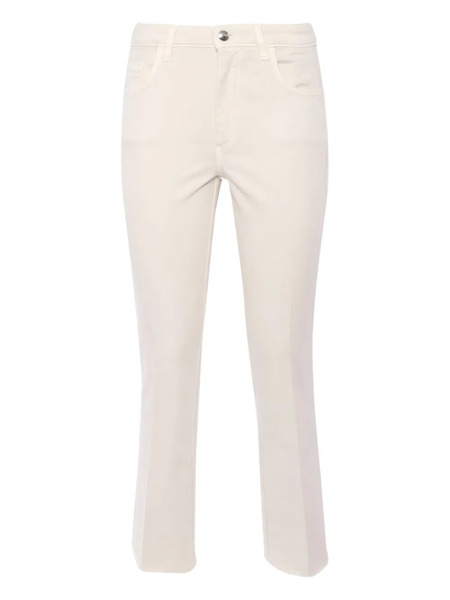  Fay Frayed-hem Trousers - White 
