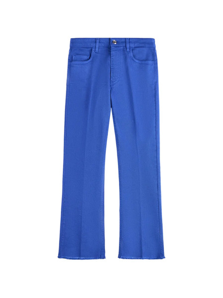  Fay Fringed Cropped Trousers - Blue 