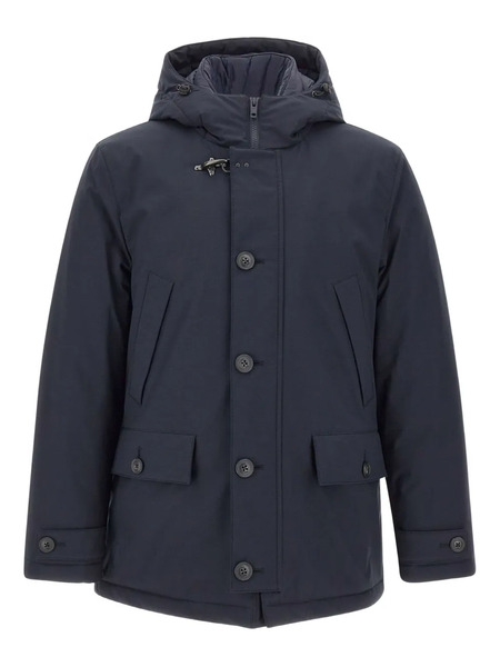 Fay Hooded Button-fastening Jacket - Blue 