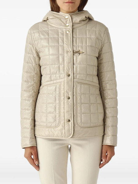  Fay Hooded Quilted Jacket - Neutrals 