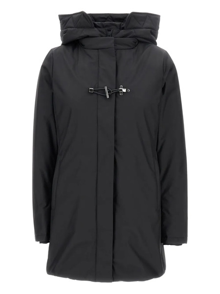  Fay Hooded Toggle Coat - Black 