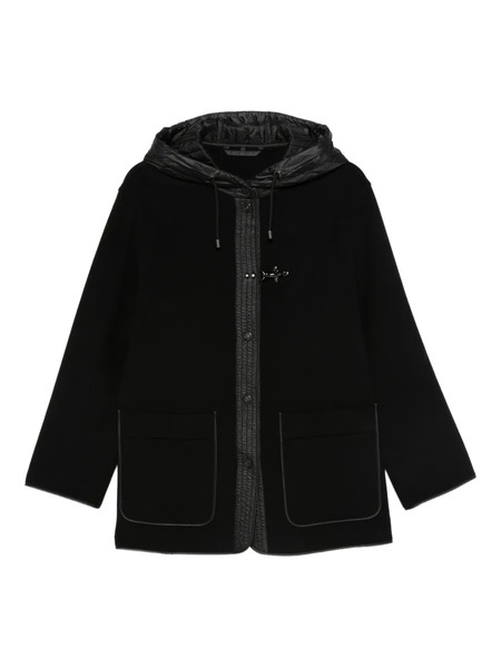  Fay Hooded Toggle-fastening Coat - Black 