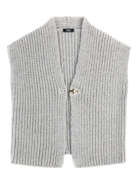  Fay Hook-fastening Cardigan - Grey 