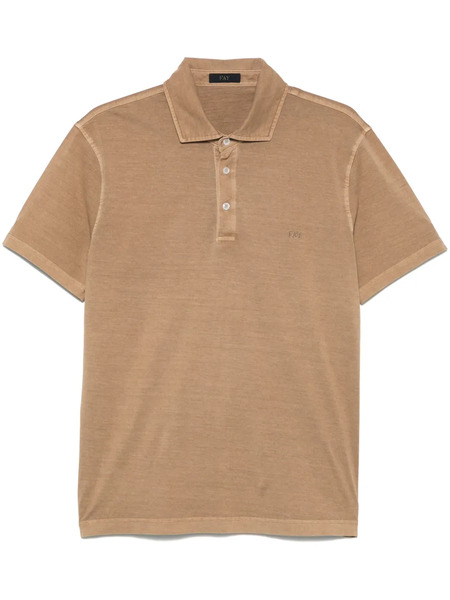  Fay Jersey Polo Shirt - Brown 