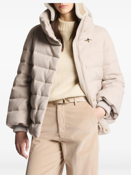  Fay Jersey Puffer Jacket - Neutrals 