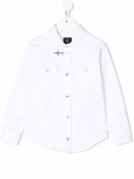  Fay Kids Band-collar Jacket - White 