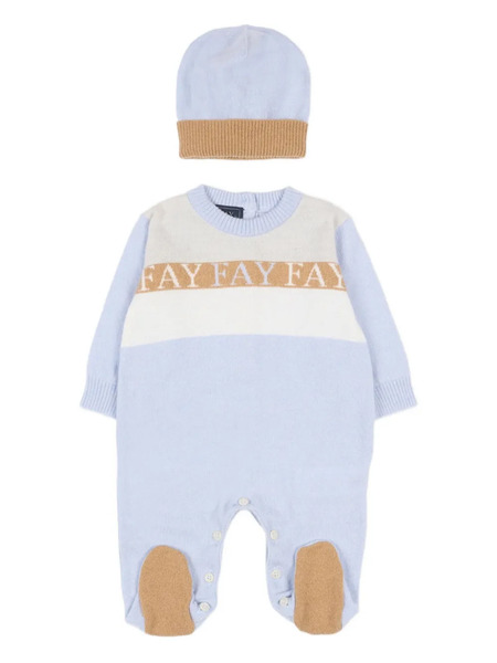  Fay Kids Buttoned Babywear (set Of Two) - Blue 