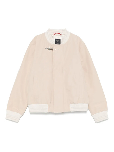  Fay Kids Hook-detail Bomber Jacket - Neutrals 