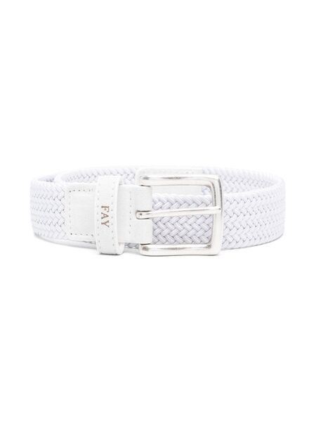  Fay Kids Interwoven Belt - White 