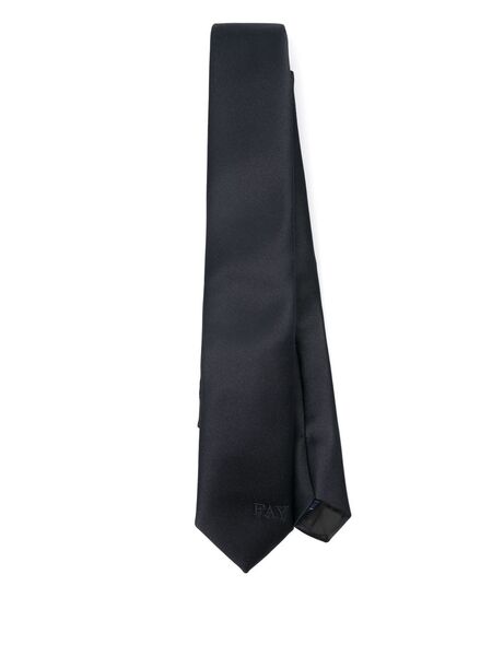  Fay Kids Logo-embroidered Tie - Blue 