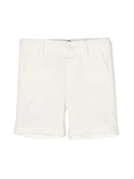  Fay Kids Piqué-weave Shorts - White 