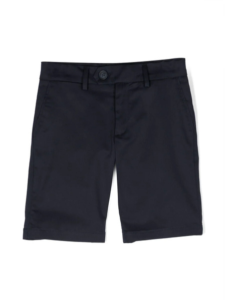  Fay Kids Plain Stretch-cotton Shorts - Blue 