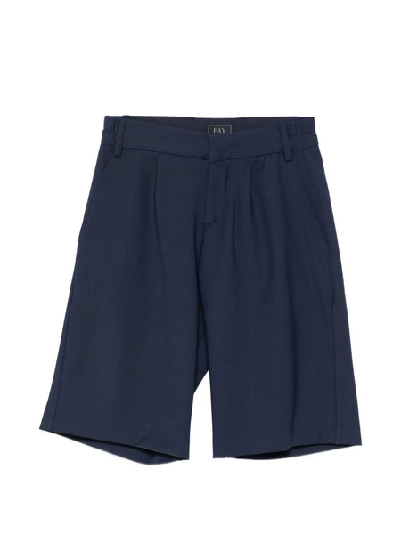  Fay Kids Pleated Shorts - Blue 