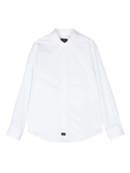  Fay Kids Poplin Longsleeved Shirt - White 
